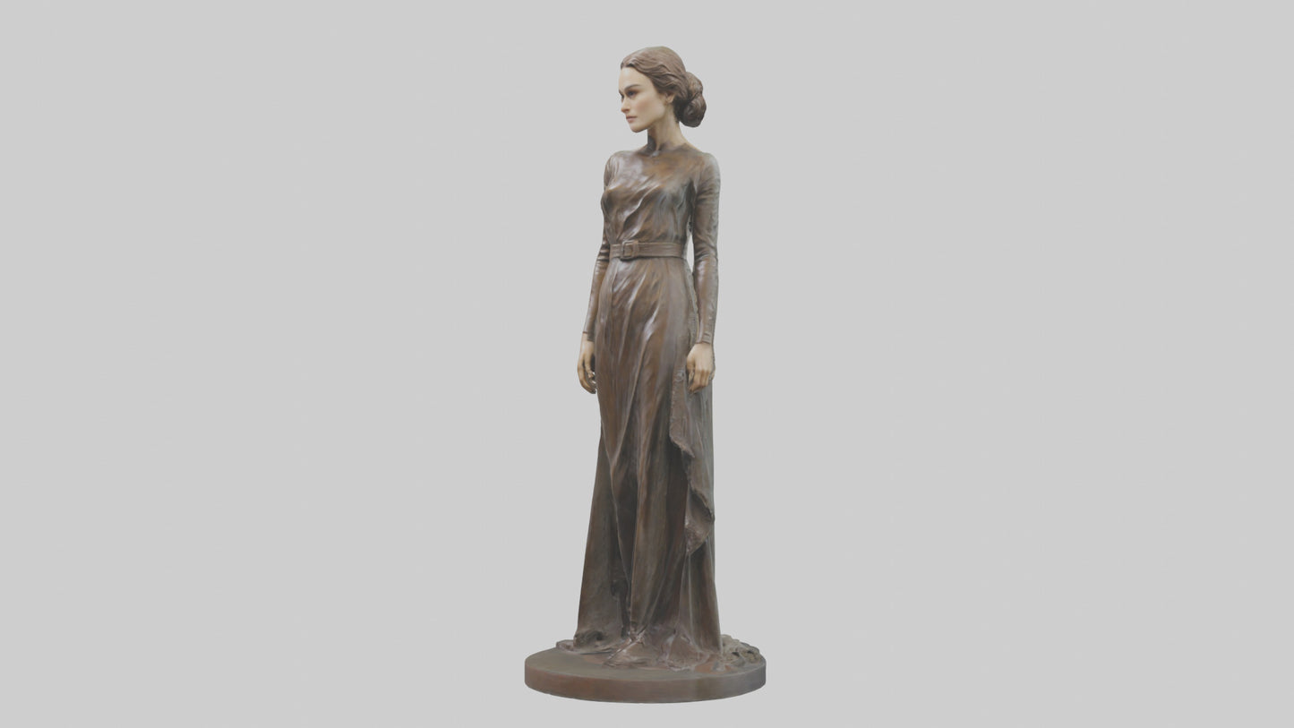 3D model Keira Knightley statue model VR / AR / low-poly