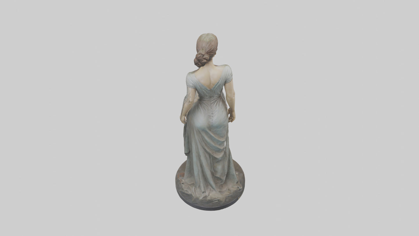 3D model Keira Knightley statue model VR / AR / low-poly