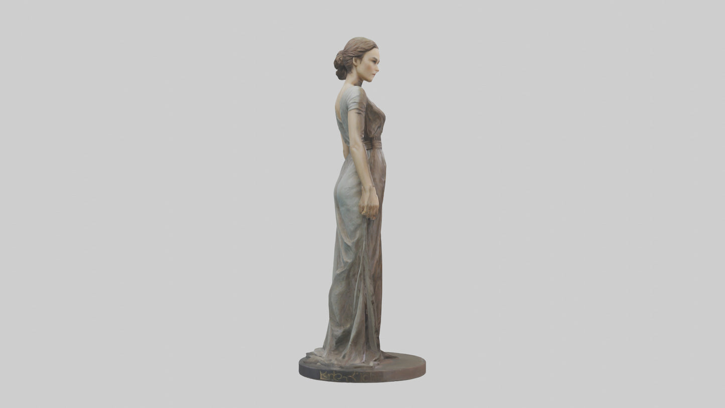 3D model Keira Knightley statue model VR / AR / low-poly