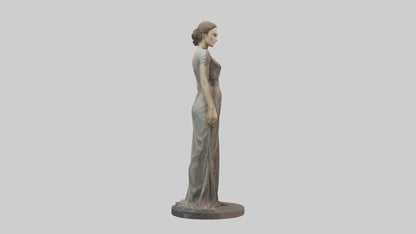 3D model Keira Knightley statue model VR / AR / low-poly