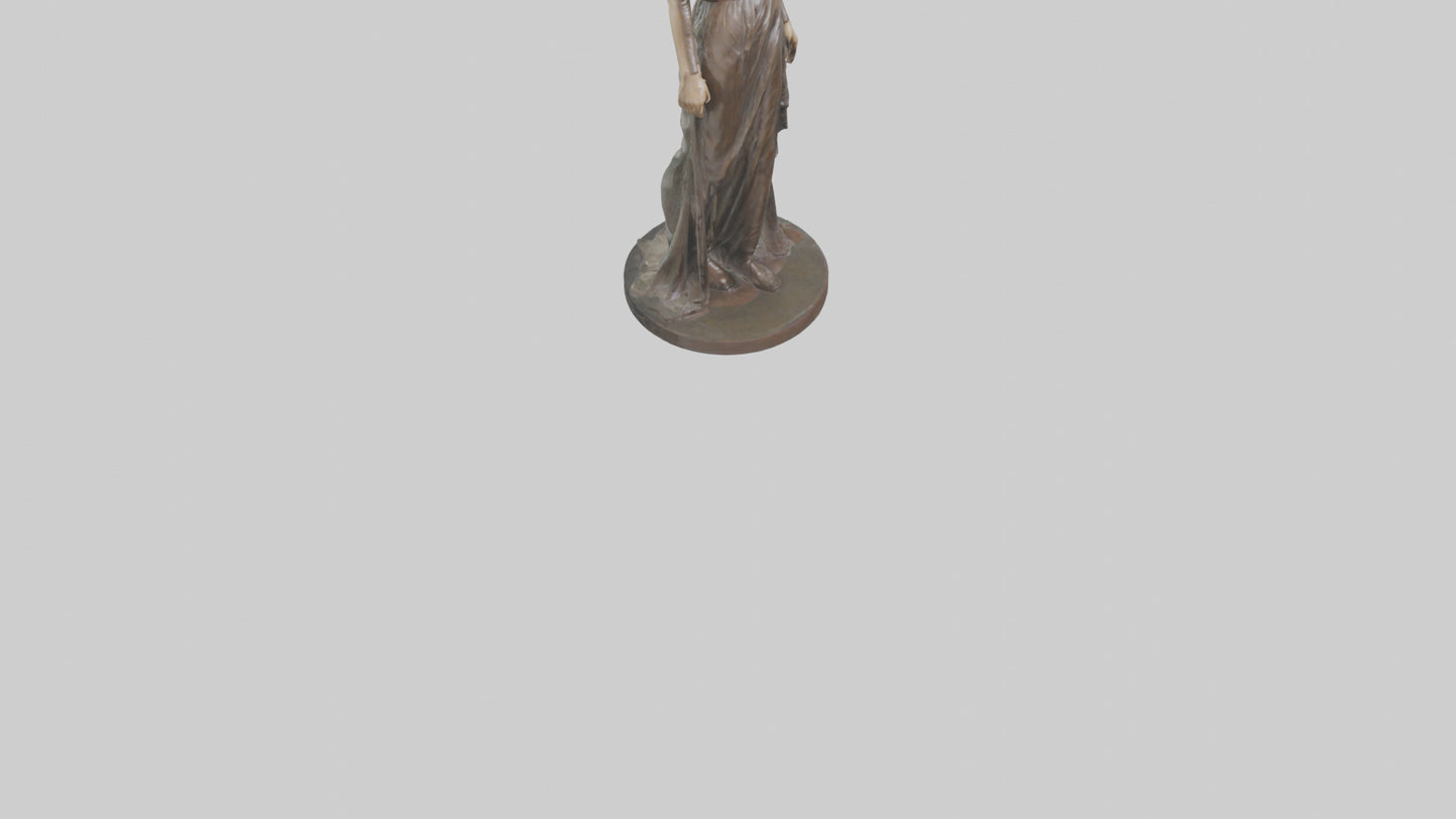 3D model Keira Knightley statue model VR / AR / low-poly