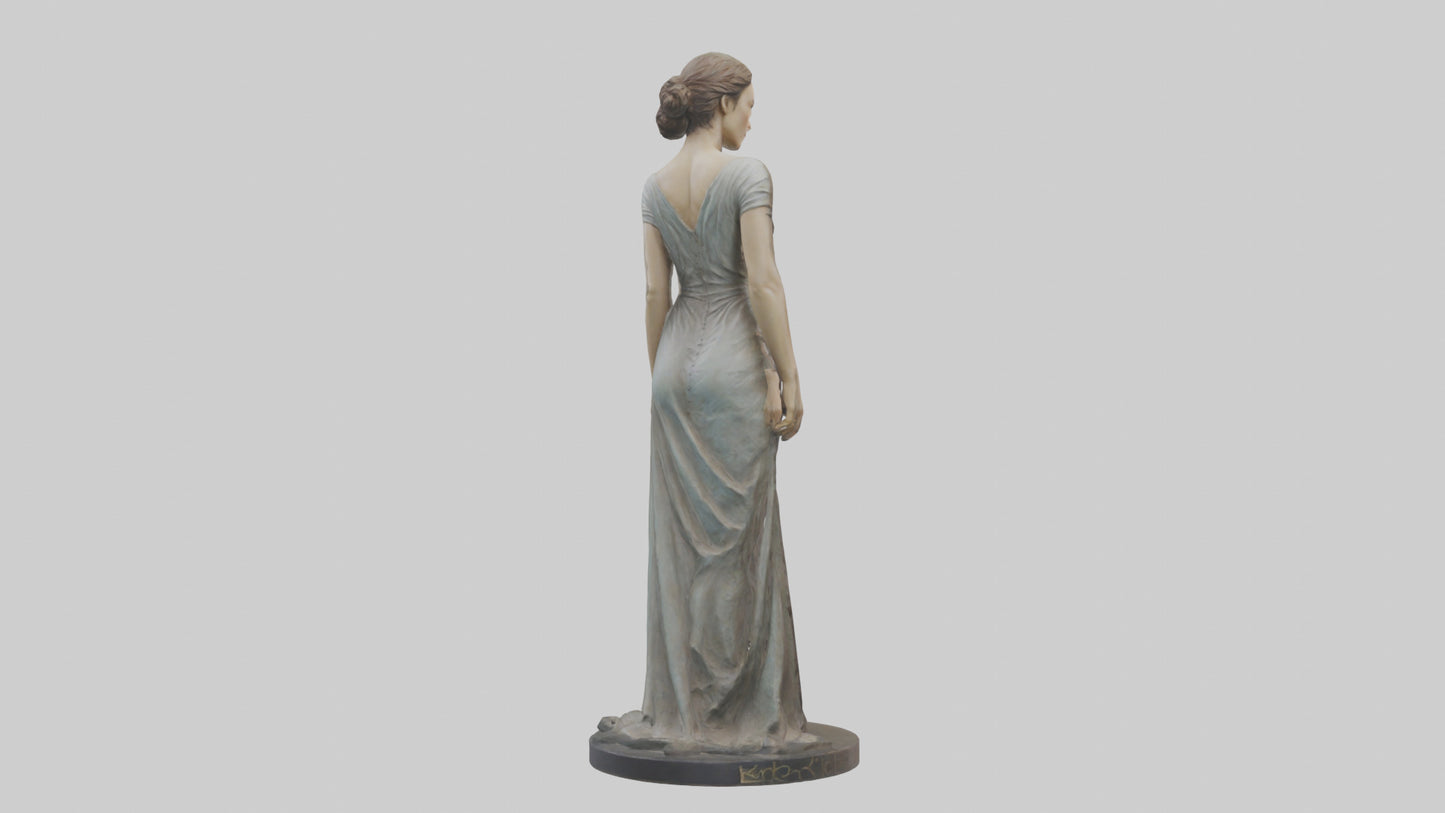 3D model Keira Knightley statue model VR / AR / low-poly