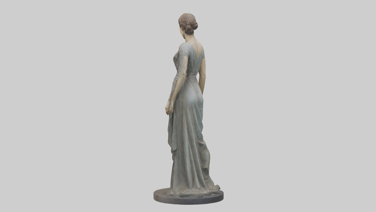 3D model Keira Knightley statue model VR / AR / low-poly