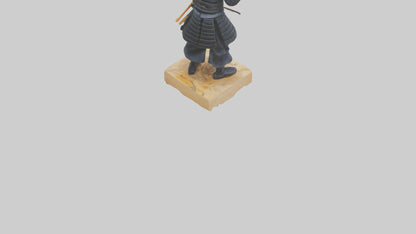 3D model Kendo Fighter Statue model VR / AR / low-poly
