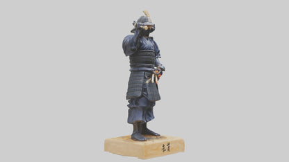 3D model Kendo Fighter Statue model VR / AR / low-poly