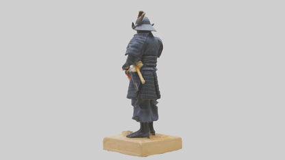 3D model Kendo Fighter Statue model VR / AR / low-poly