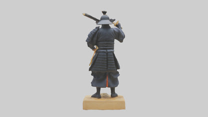 3D model Kendo Fighter Statue model VR / AR / low-poly