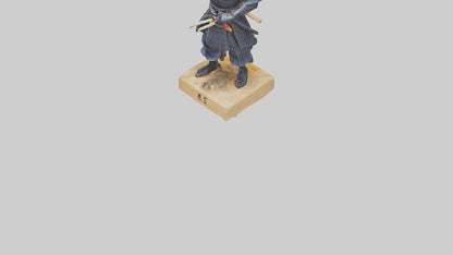 3D model Kendo Fighter Statue model VR / AR / low-poly