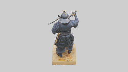 3D model Kendo Fighter Statue model VR / AR / low-poly