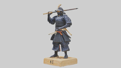 3D model Kendo Fighter Statue model VR / AR / low-poly