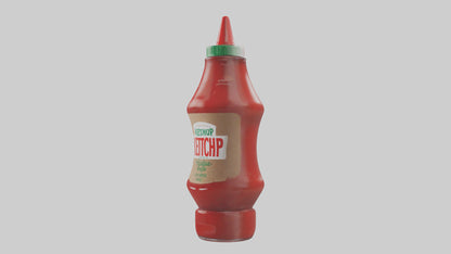 3D model Ketchup Bottle model VR / AR / low-poly