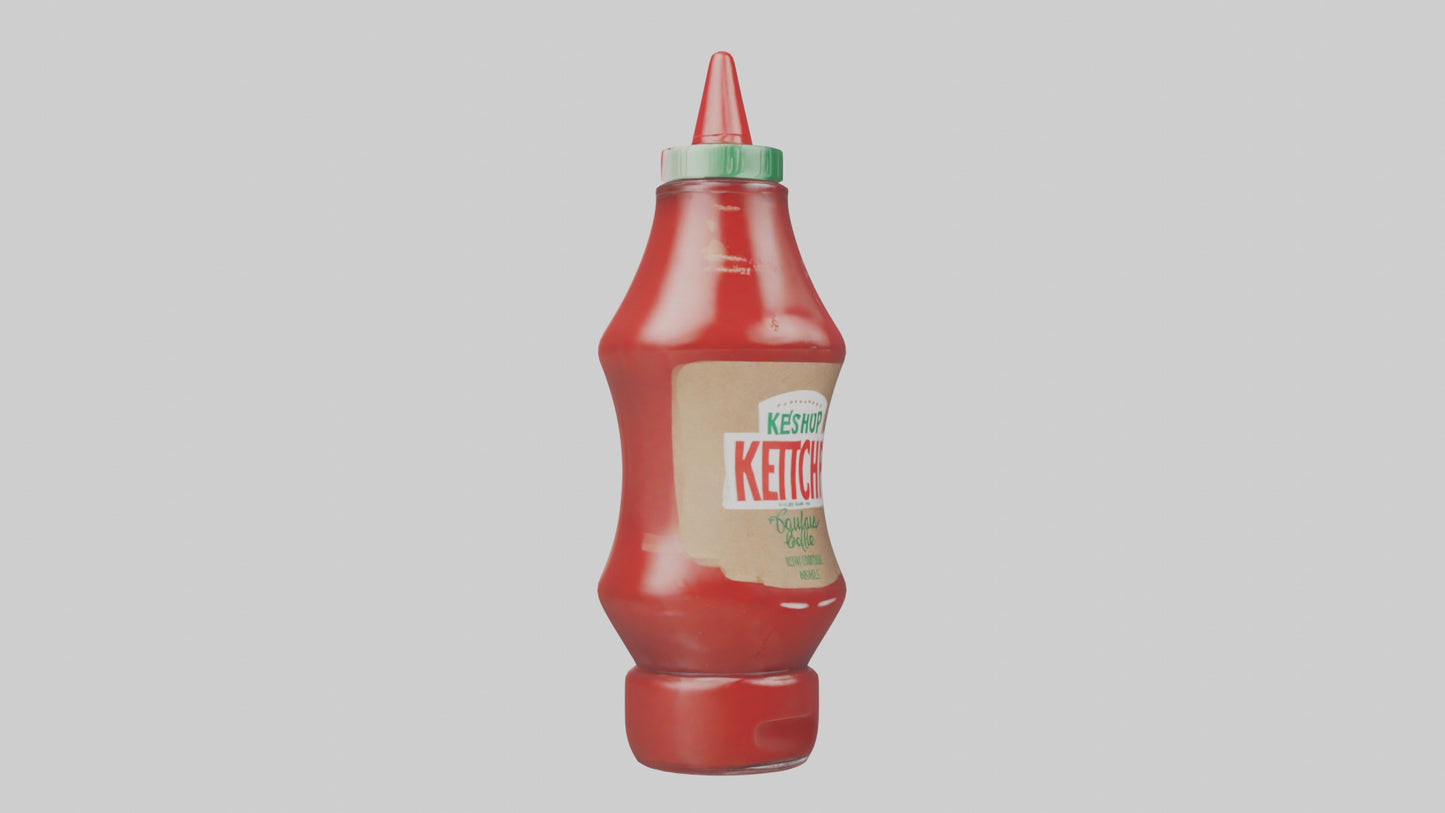 3D model Ketchup Bottle model VR / AR / low-poly