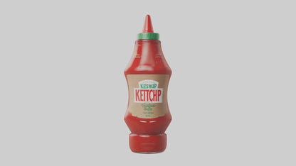 3D model Ketchup Bottle model VR / AR / low-poly