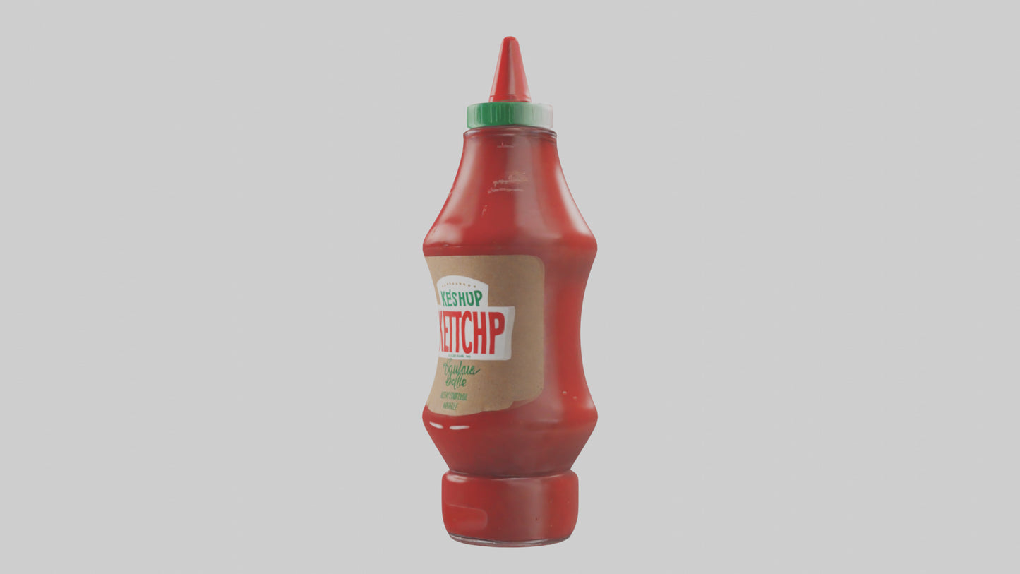3D model Ketchup Bottle model VR / AR / low-poly