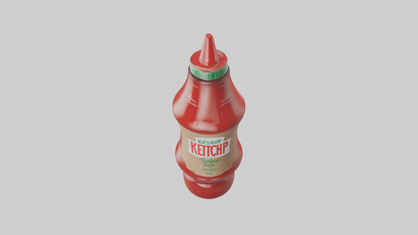 3D model Ketchup Bottle model VR / AR / low-poly