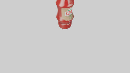 3D model Ketchup Bottle model VR / AR / low-poly