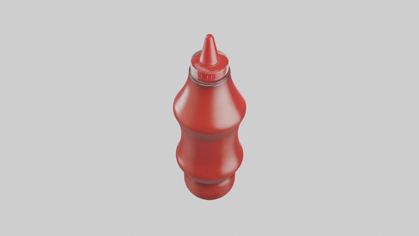 3D model Ketchup Bottle model VR / AR / low-poly