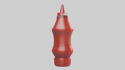 3D model Ketchup Bottle model VR / AR / low-poly