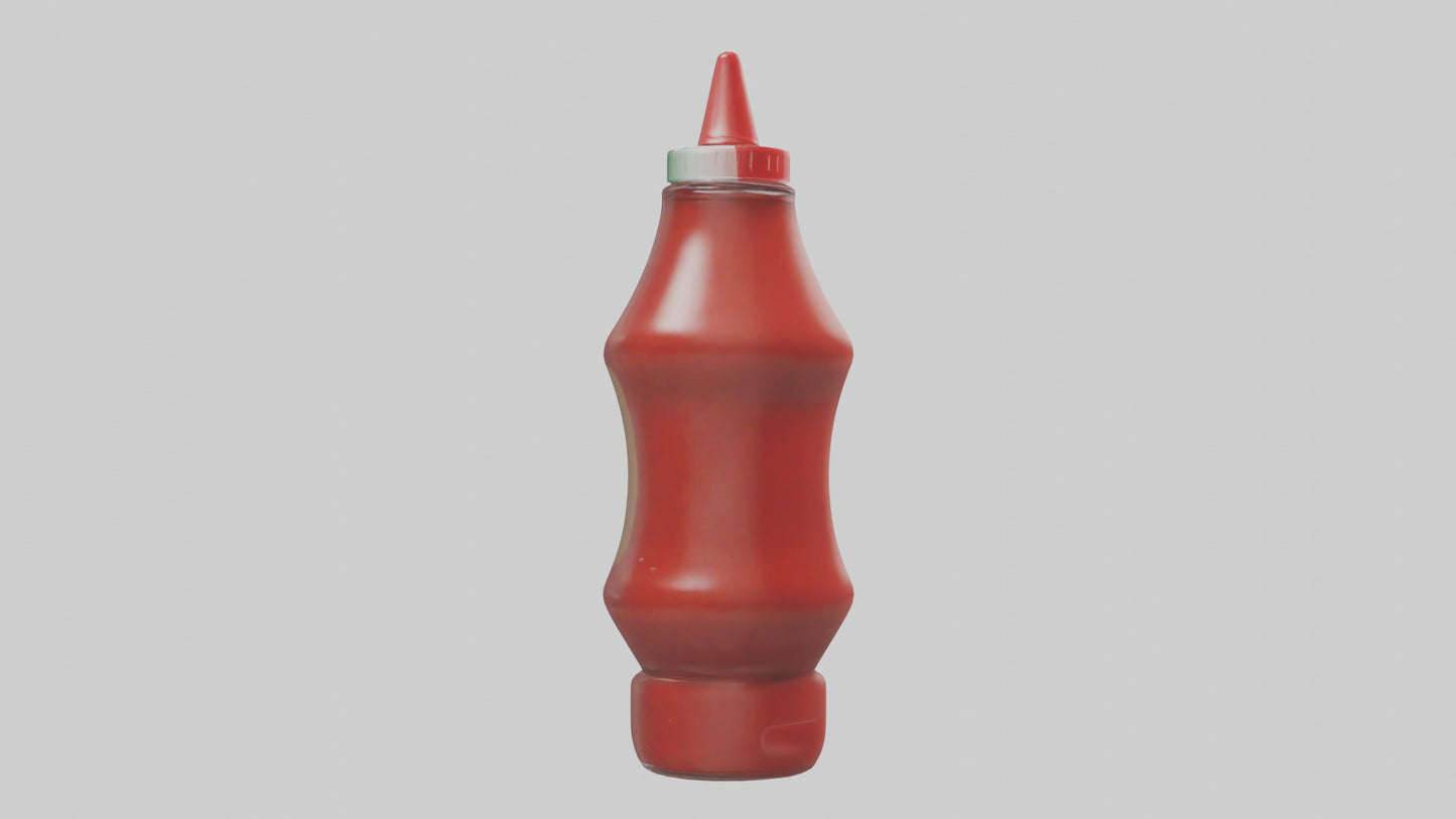3D model Ketchup Bottle model VR / AR / low-poly