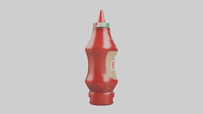 3D model Ketchup Bottle model VR / AR / low-poly