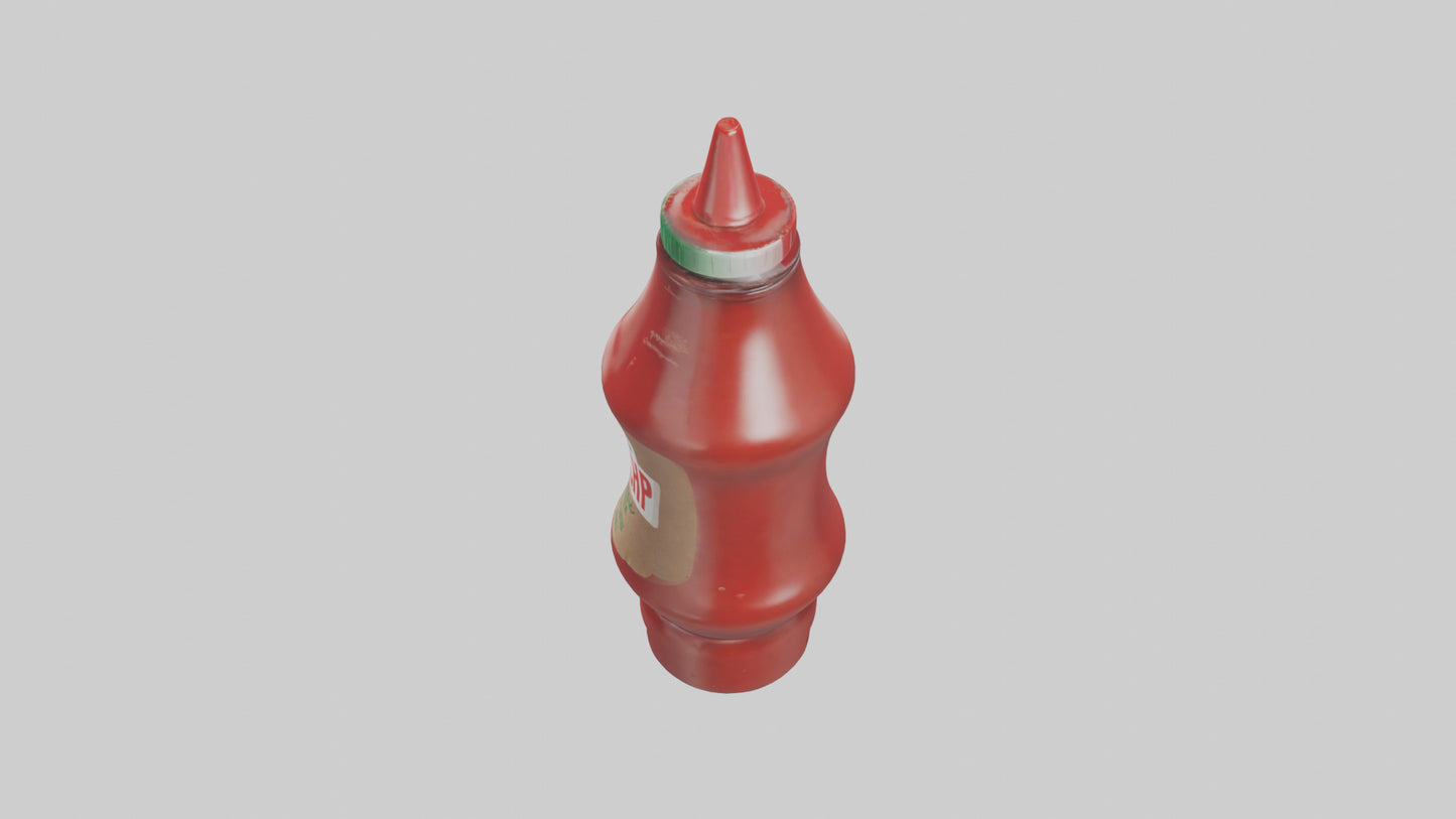 3D model Ketchup Bottle model VR / AR / low-poly