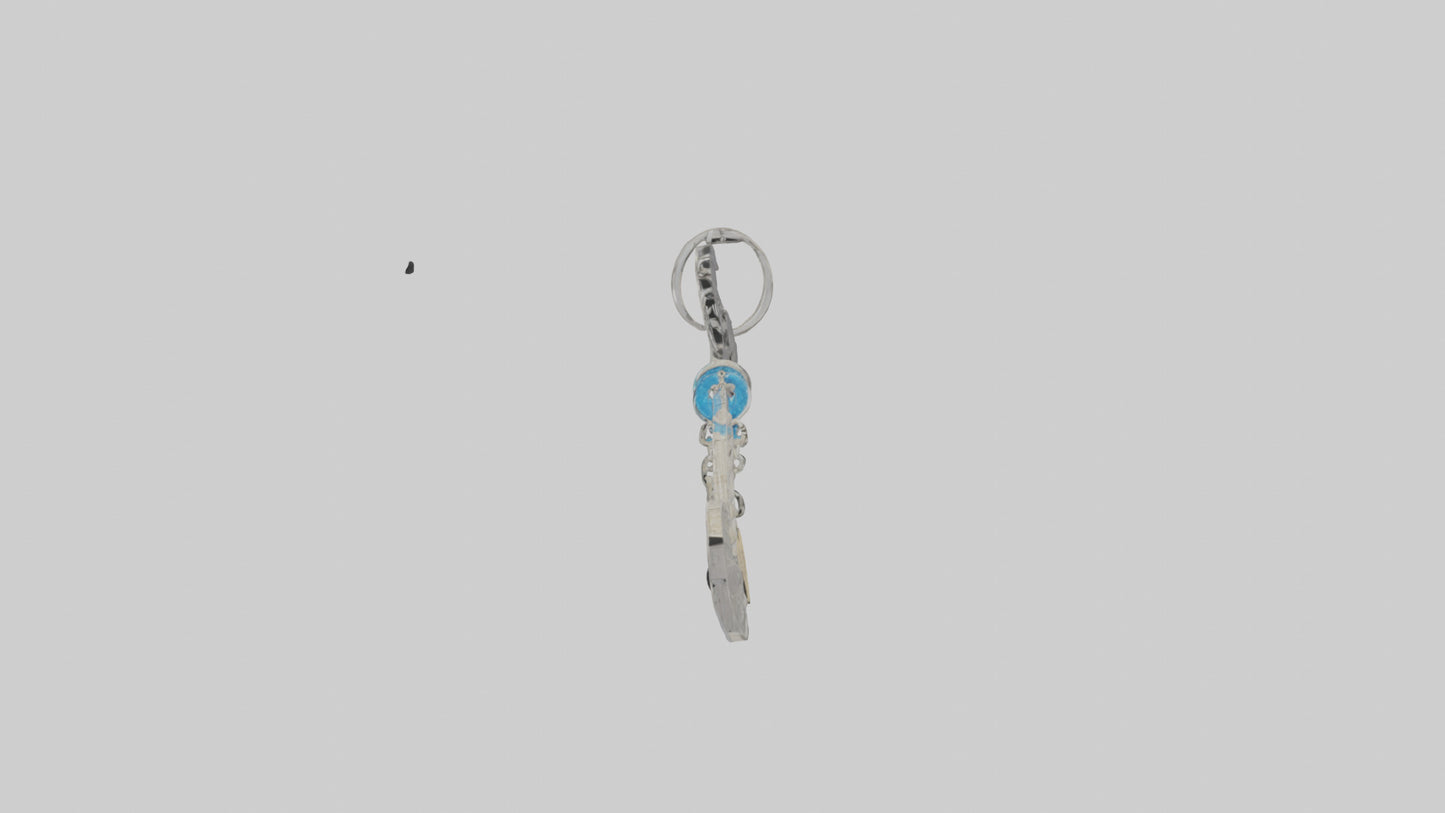 3D model Key with charm keychain model VR / AR / low-poly