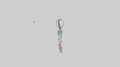 3D model Key with charm keychain model VR / AR / low-poly