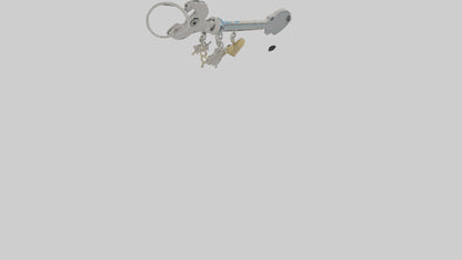 3D model Key with charm keychain model VR / AR / low-poly