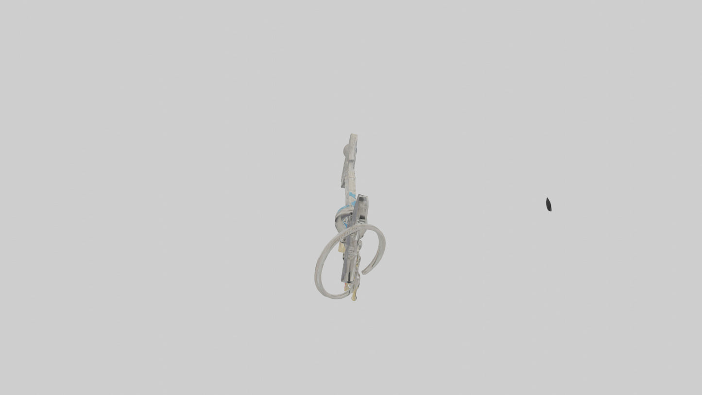 3D model Key with charm keychain model VR / AR / low-poly