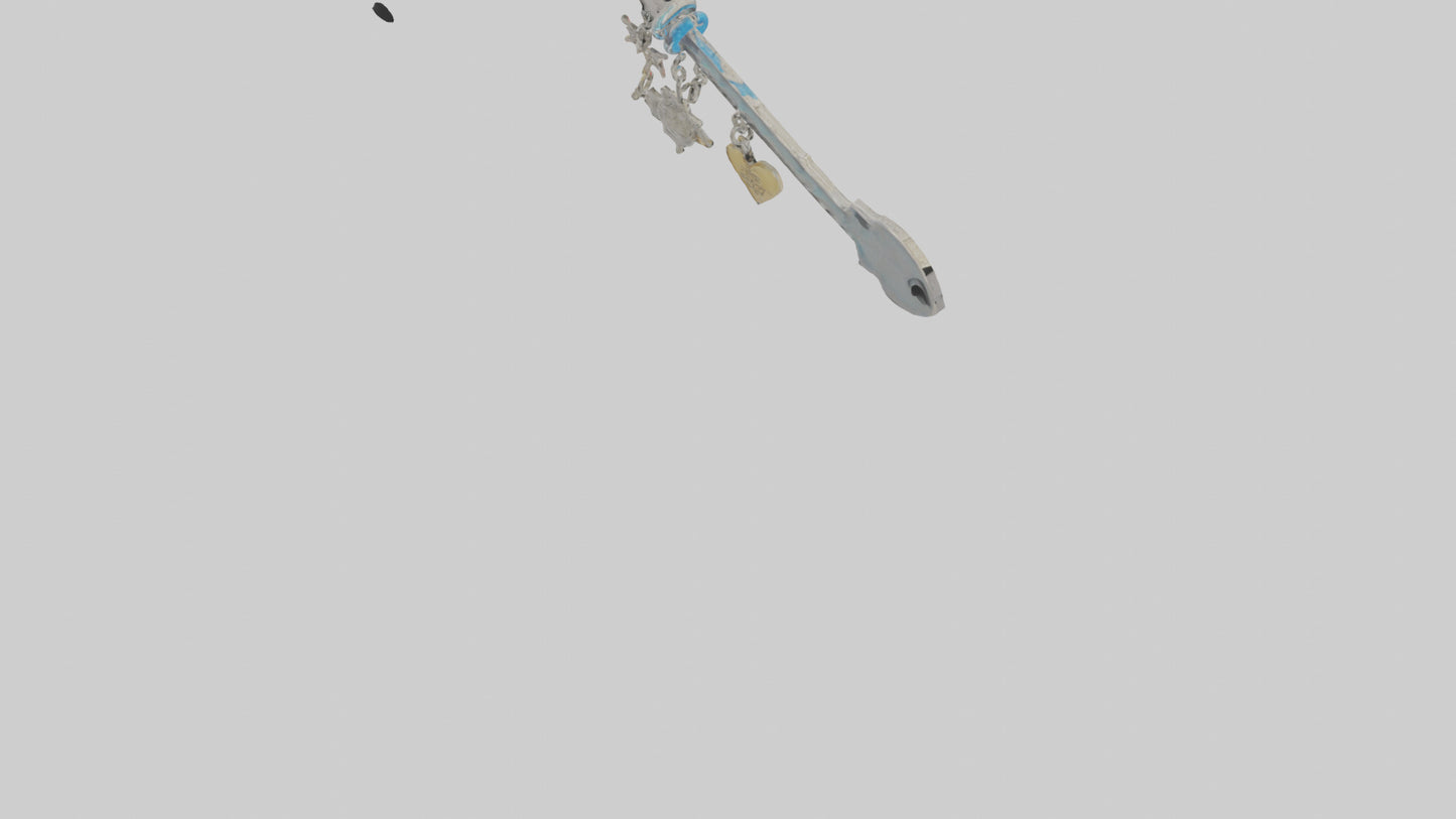 3D model Key with charm keychain model VR / AR / low-poly