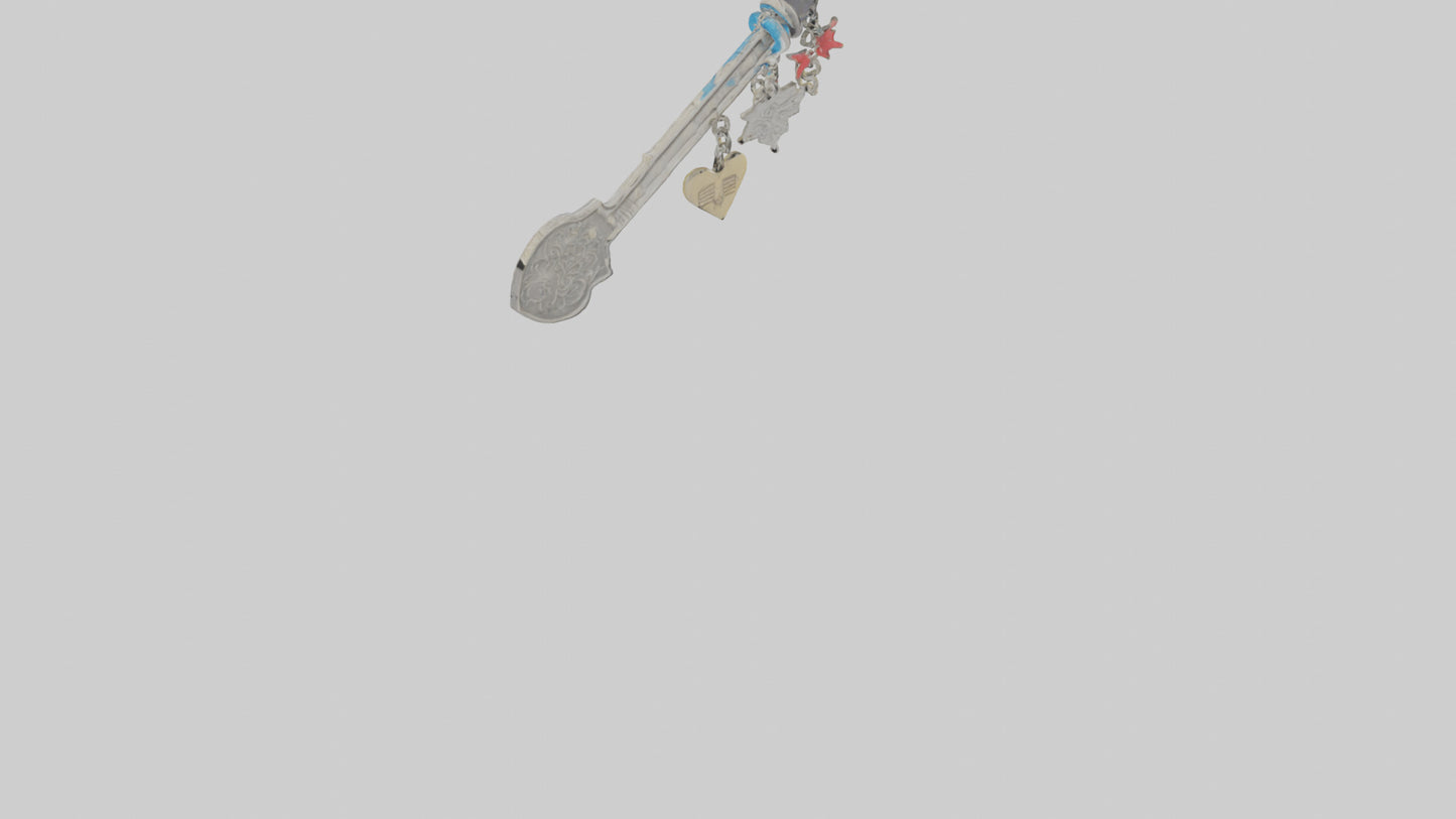 3D model Key with charm keychain model VR / AR / low-poly