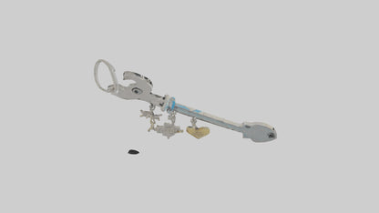 3D model Key with charm keychain model VR / AR / low-poly