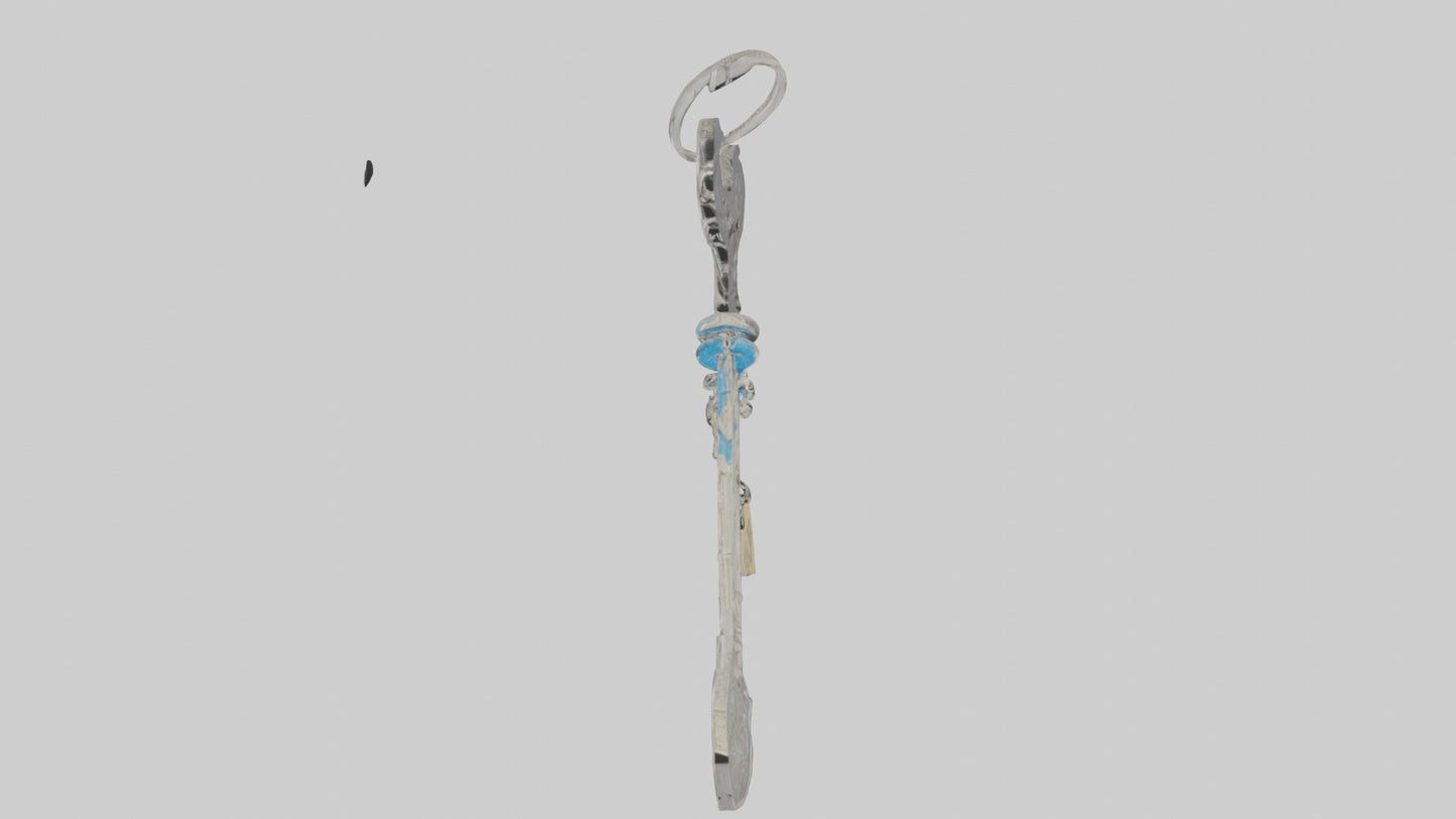 3D model Key with charm keychain model VR / AR / low-poly