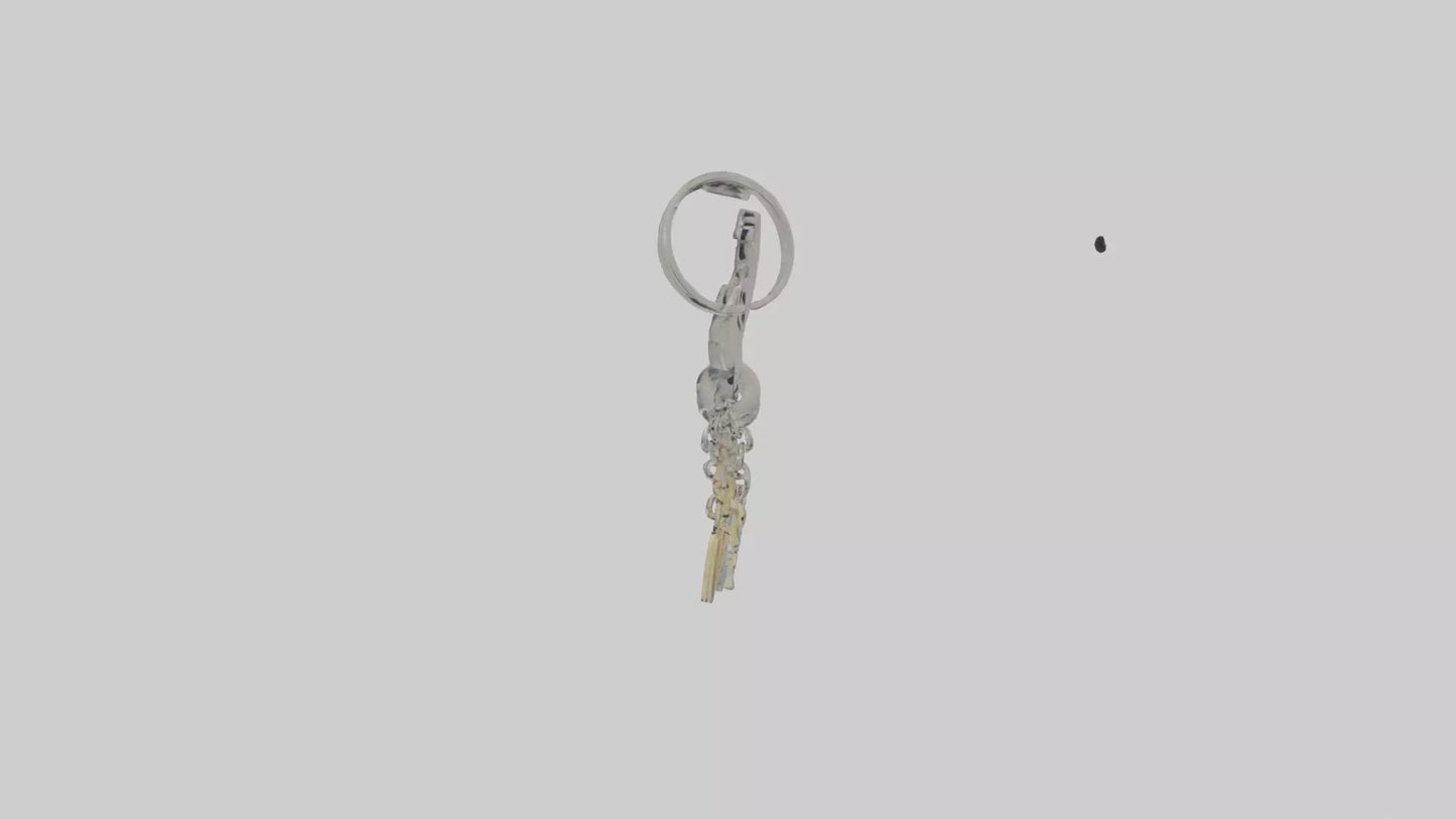 3D model Key with charm keychain model VR / AR / low-poly