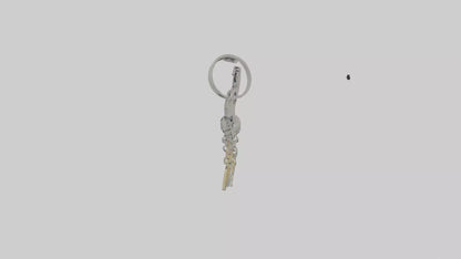 3D model Key with charm keychain model VR / AR / low-poly