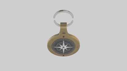 3D model Keychain with compass model VR / AR / low-poly