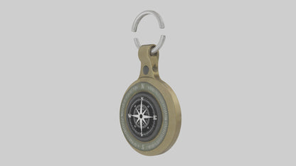 3D model Keychain with compass model VR / AR / low-poly