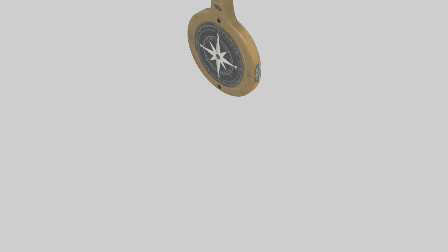 3D model Keychain with compass model VR / AR / low-poly