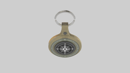 3D model Keychain with compass model VR / AR / low-poly