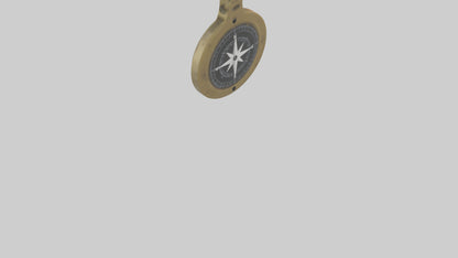 3D model Keychain with compass model VR / AR / low-poly
