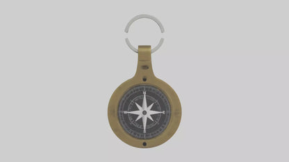 3D model Keychain with compass model VR / AR / low-poly
