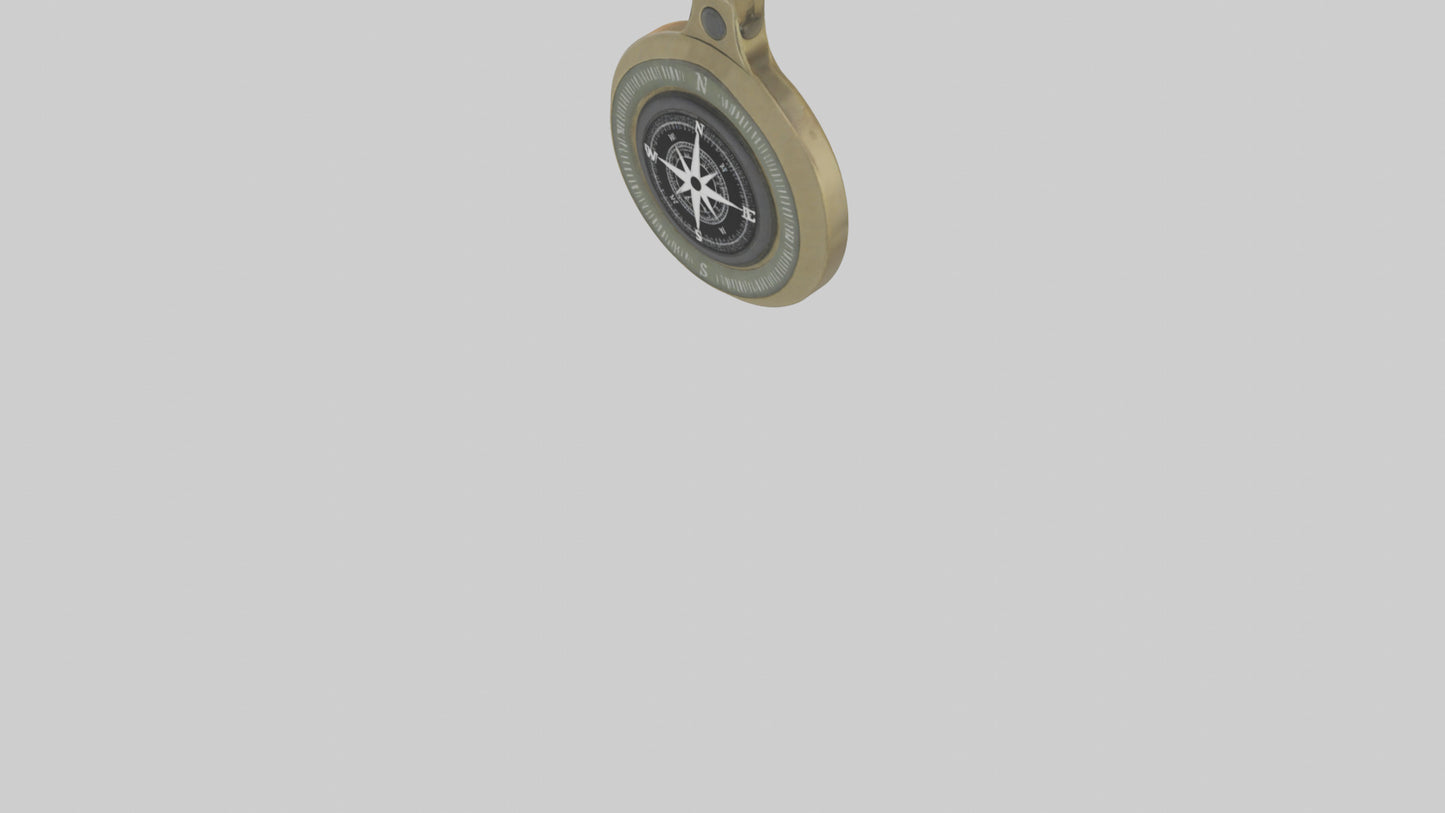 3D model Keychain with compass model VR / AR / low-poly