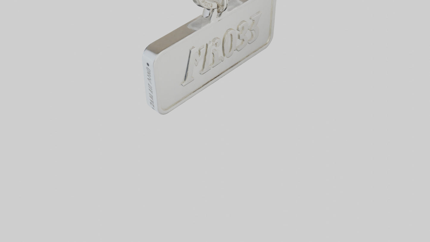 3D model Keychain with name engraving model VR / AR / low-poly