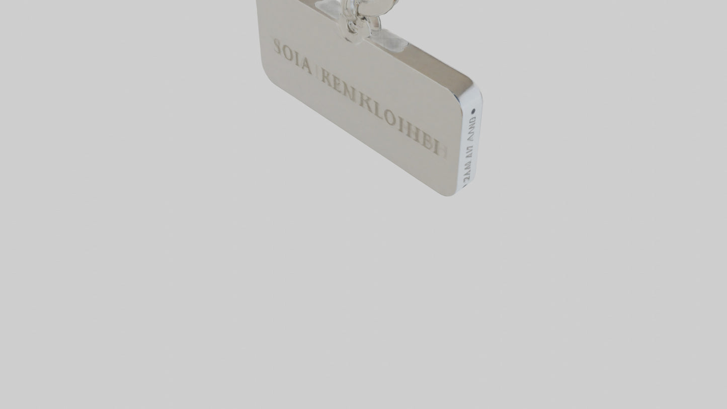 3D model Keychain with name engraving model VR / AR / low-poly