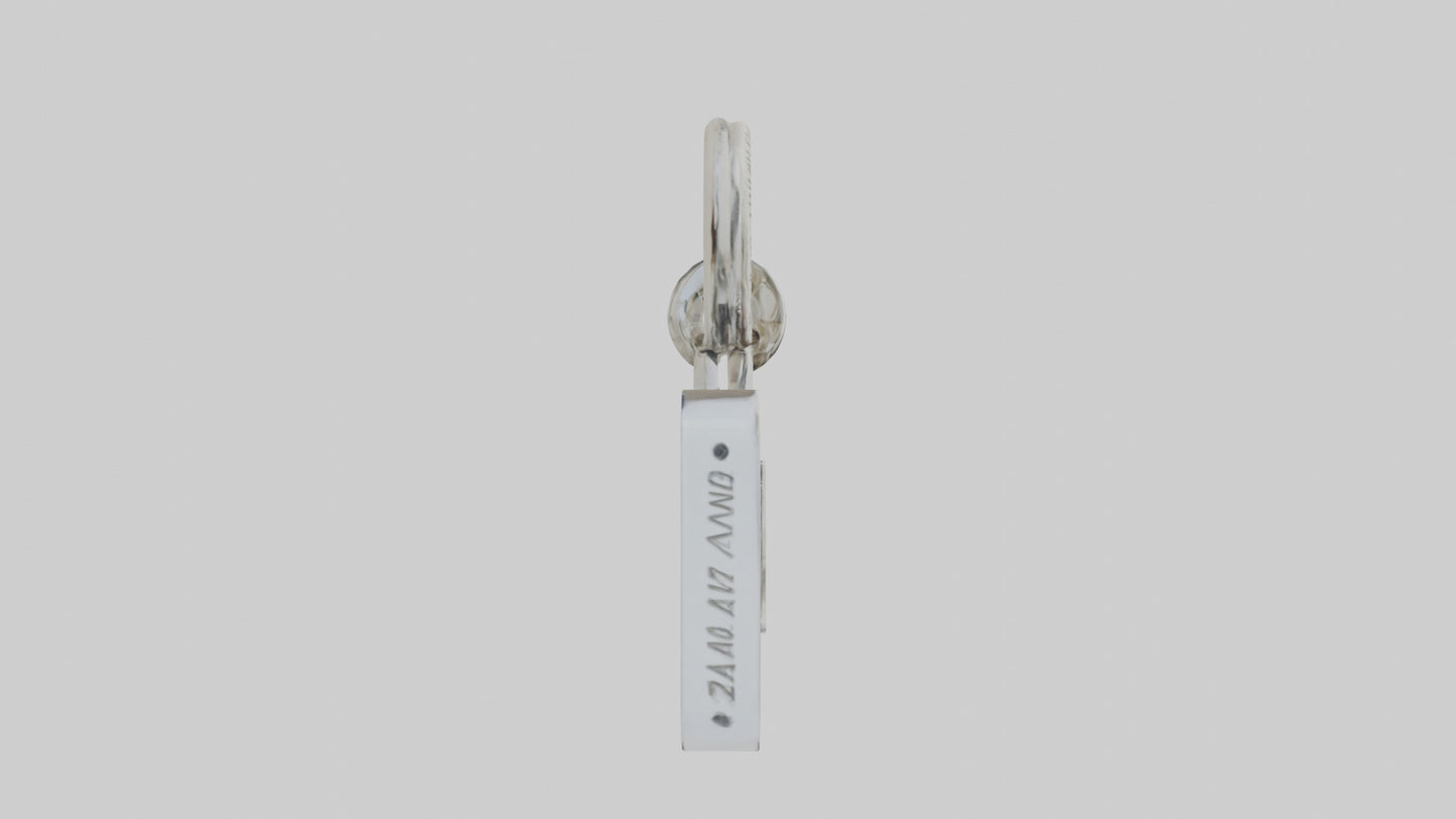 3D model Keychain with name engraving model VR / AR / low-poly