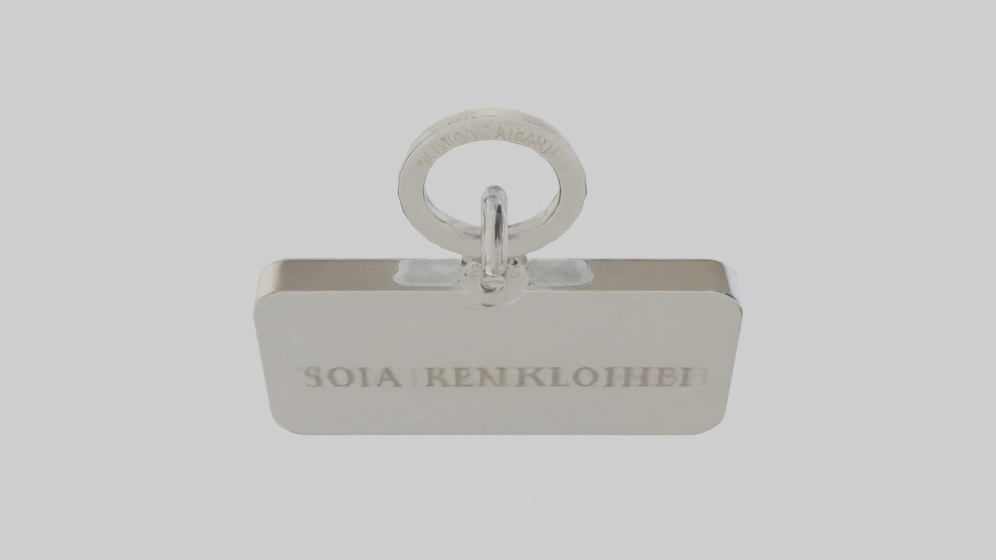 3D model Keychain with name engraving model VR / AR / low-poly