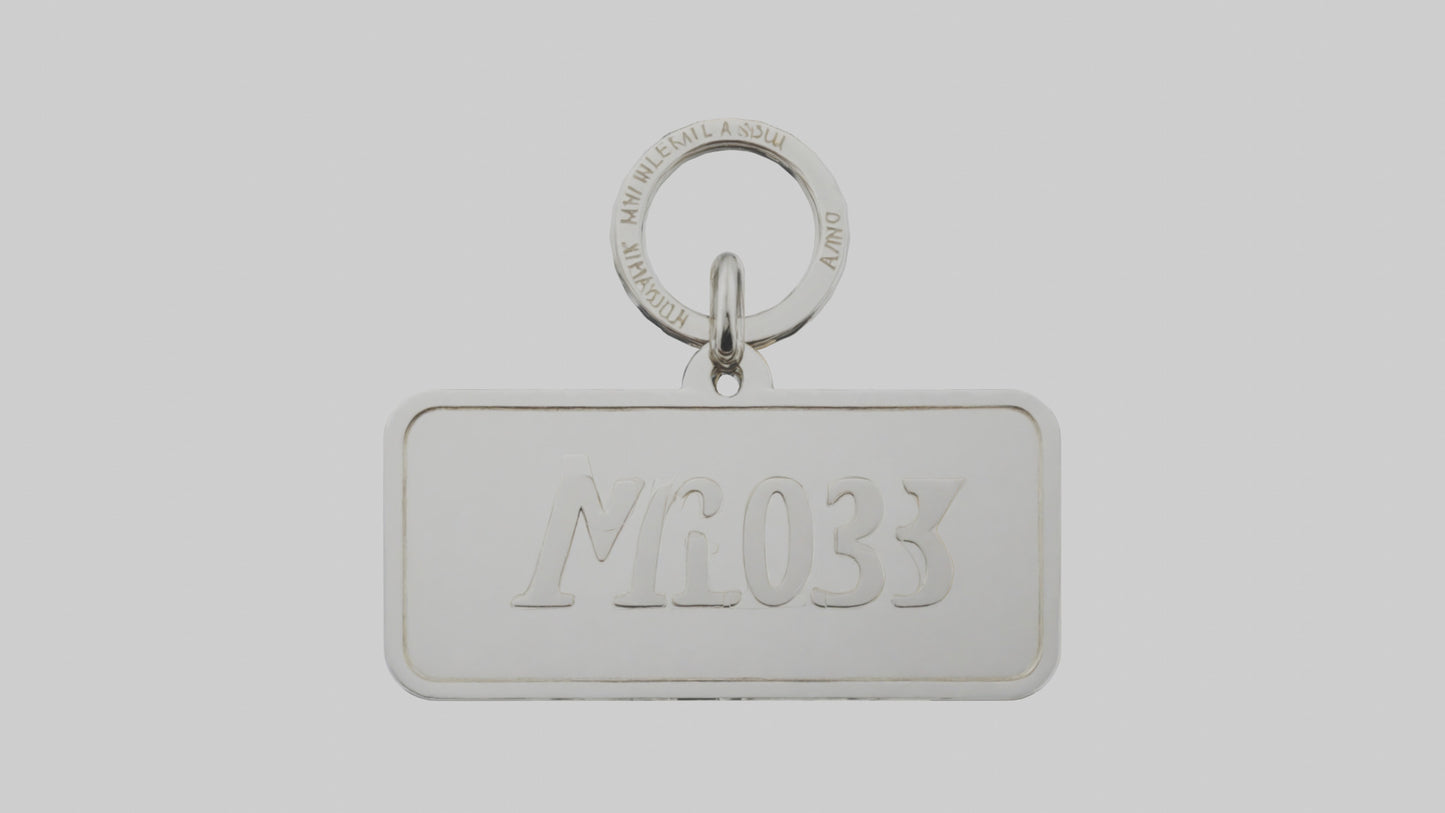 3D model Keychain with name engraving model VR / AR / low-poly