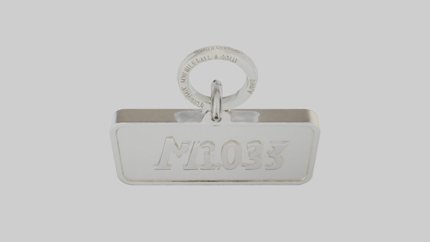 3D model Keychain with name engraving model VR / AR / low-poly