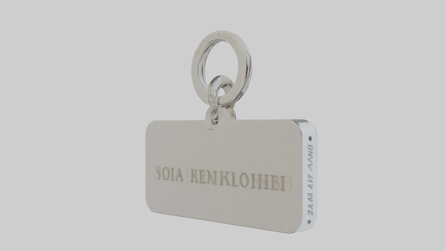 3D model Keychain with name engraving model VR / AR / low-poly