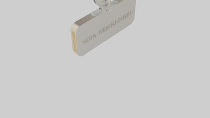 3D model Keychain with name engraving model VR / AR / low-poly